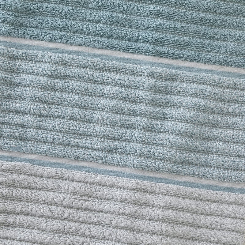 SKL Home Planet Ombre 100% Turkish Cotton Premium 2-Piece Hand Towel Set, 600 GSM, Soft & Absorbent, Aqua - Image 3